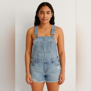 Bluenotes Denim Overalls with Distressed Detailing